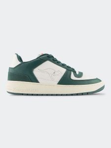 Kangaroos Skórzane sneakersy "Game Lo" w kolorze kremowo-zielonym rozmiar: 44. Brązowe trampki KangaROOS, bez wzorów, z materiału, bez zapięcia. Za 217,99 zł.