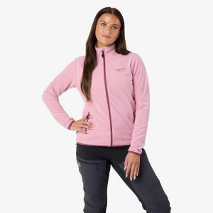 Bluza polarowa turystyka damska Swedemount Stryn Fleece szybkoschnąca. Czerwone bluzy SWEDEMOUNT, na zimę, bez wzorów, z polaru, bez kaptura. Za 169,99 zł.