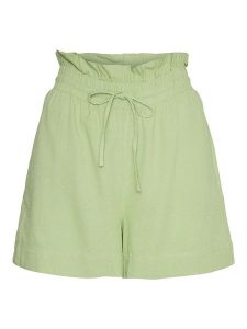 Vero Moda Szorty "Mymilo" w kolorze jasnozielonym rozmiar: XS. Zielone szorty Vero Moda, bez wzorów, z wiskozy, klasyczne, z podwyższonym stanem. Za 28,51 zł.