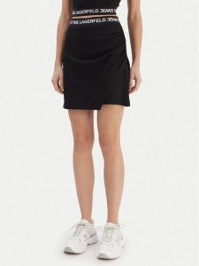 Karl Lagerfeld Jeans Spódnica mini B1W12022 Czarny Regular Fit. Czarne spódnice Karl Lagerfeld Jeans, xs, bez wzorów, z jeansu, mini. Za 389,99 zł.