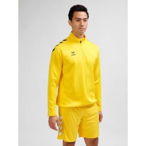 Bluza 1/2 zip Hummel Core XK. Brązowe bluzy Hummel, bez wzorów, bez kaptura. Za 227,50 zł.