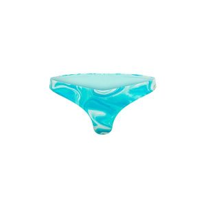 Damskie figi do kostiumu kąpielowego z nadrukiem Superdry. Niebieskie figi Superdry, bez wzorów, z elastanu. Za 155,05 zł.