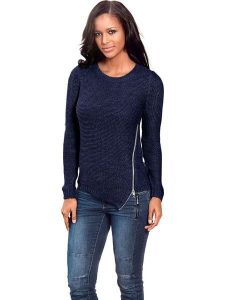 Heine Sweter w kolorze granatowym rozmiar: 40. Niebieskie swetry oversize Heine, bez wzorów, ze splotem, bez ramiączek. Za 60,99 zł.