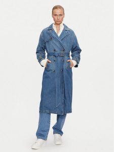 Levi's® Trencz Spade A8976-0001 Niebieski Regular Fit. Niebieskie płaszcze m, bez wzorów, z jeansu, bez kaptura. Za 779,99 zł.