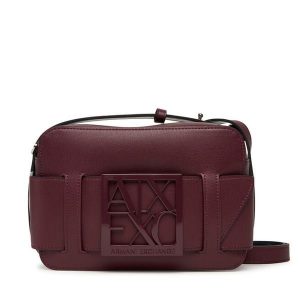 Torebka Armani Exchange. Czerwone listonoszki Armani Exchange, bez wzorów, bez dodatków. Za 569,99 zł.