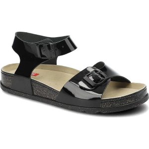Czarne Sandały Big Star Skórzane Buty Damskie. Czarne sandały Big Star, bez wzorów, z syntetyku, bez obcasa, na platformie, bez zapięcia. Za 119,00 zł.