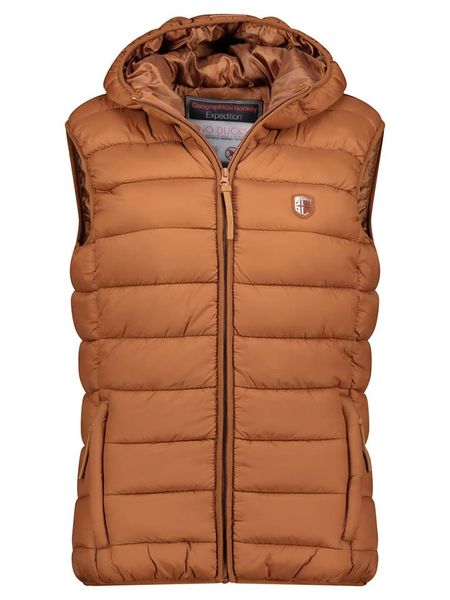 Geographical Norway Kamizelka pikowana "Vatikotal" w kolorze karmelowym rozmiar: S. Brązowe kamizelki Geographical Norway, s, bez wzorów, bez kołnierzyka, bez ramiączek, bez kaptura. Za 135,17 zł.