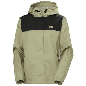Kurtka przeciwdeszczowa damska Helly Hansen Vancouver. Zielone kurtki Helly Hansen, bez wzorów, bez kaptura. W wyprzedaży za 512,00 zł.
