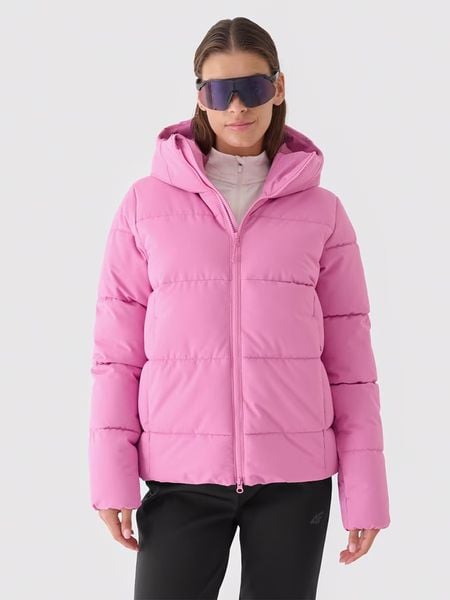 4F Kurtka narciarska w kolorze różowym rozmiar: XL. Różowe kurtki sportowe 4f, m, bez wzorów, z puchu, bez kaptura, narciarskie. Za 213,69 zł.
