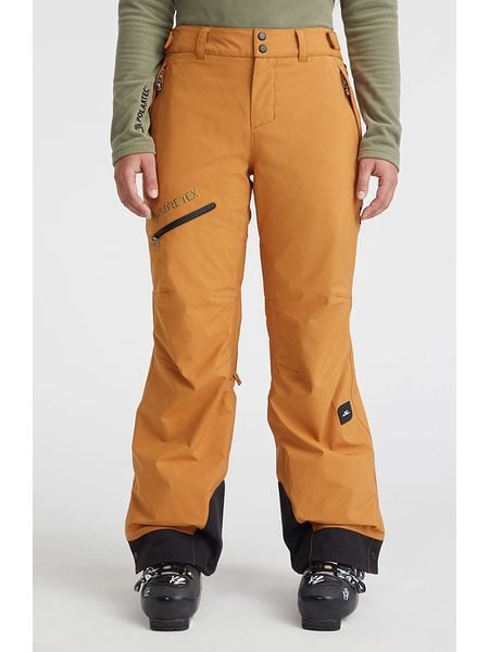O`Neill Spodnie narciarskie "GTX Psycho Tech" w kolorze musztardowym rozmiar: XS. Żółte spodnie dresowe s, bez wzorów, z gore-texu. Za 439,24 zł.