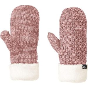 Rękawiczki turystyczne zimowe damskie Jack Wolfskin Highloft Knit Mitten. Czerwone rękawiczki Jack Wolfskin, na zimę, bez wzorów, z poliesteru. Za 108,64 zł.