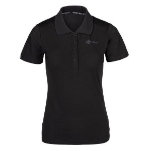 Koszulka polo damska Kilpi COLLAR-W. Czarne bluzki Kilpi, xs, bez wzorów, sportowe, bez kołnierzyka, bez ramiączek. Za 165,99 zł.