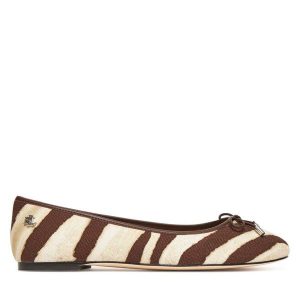Baleriny LAUREN RALPH LAUREN. Brązowe balerinki Lauren Ralph Lauren, bez wzorów, bez obcasa, bez zapięcia. Za 469,99 zł.