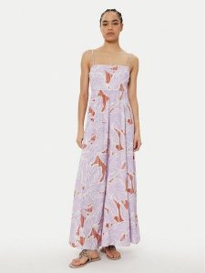 Maaji Sukienka letnia Wisteria Bloom Ela PT2708CLD001 Fioletowy Regular Fit. Fioletowe sukienki Maaji, na lato, s, bez wzorów, z wiskozy, bez kołnierzyka, bez ramiączek. Za 549,99 zł.