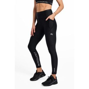 Legginsy fitness damskie Rough Radical Speed X. Niebieskie legginsy ROUGH RADICAL, bez wzorów, z dzianiny, z podwyższonym stanem. Za 169,90 zł.