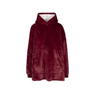 Trespass Cosiness - Obszerna bluza z kapturem At300 Dark Cherry. Czarne bluzy Trespass, bez wzorów, z polaru, z kapturem. W wyprzedaży za 243,25 zł.