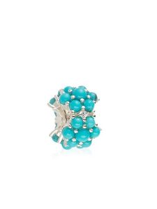 Pandora Srebrny charms z cyrkoniami i kamieniami ozdobnymi rozmiar: onesize. Szare zawieszki Pandora, z cyrkonią, srebrne. Za 140,45 zł.