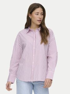 ONLY Koszula Oregon 15367554 Różowy Regular Fit. Czerwone koszule ONLY, xs, bez wzorów, z bawełny, bez kołnierzyka, bez ramiączek. Za 129,99 zł.