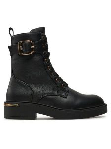 MEXX Botki MI001713543W Czarny. Czarne botki Mexx, bez wzorów, ze skóry, bez obcasa, na płaskiej podeszwie, bez zapięcia. Za 329,99 zł.