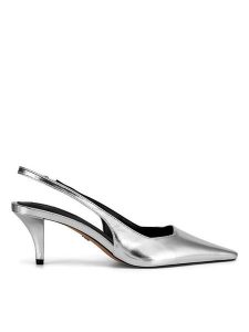 Nine West Czółenka WFA3377-1 Srebrny. Szare czółenka Nine West, bez wzorów, ze skóry, bez obcasa, bez zapięcia. Za 249,99 zł.