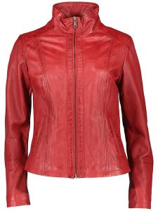 7eleven Skórzana kurtka "Namika" w kolorze czerwonym rozmiar: 46. Czerwone kurtki 7eleven, bez wzorów, ze skóry, bez kaptura. Za 462,29 zł.