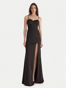 Artigli Sukienka wieczorowa ACAB003486 Czarny Regular Fit. Czarne sukienki Artigli, bez wzorów, z syntetyku, wizytowe, bez kołnierzyka, bez ramiączek. Za 589,99 zł.