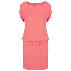 Damska Sukienka Loap Abvika L - Elegancja z Bawełny na Lato. Fioletowe sukienki ZEAGLE, na lato, l, bez wzorów, z bawełny, eleganckie, bez kołnierzyka, bez ramiączek, dopasowane. Za 103,99 zł.