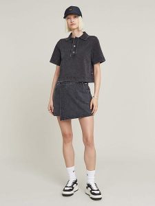 G-Star Koszulka polo w kolorze antracytowym rozmiar: L. Czarne bluzki G-Star, l, bez wzorów, z bawełny, retro, bez kołnierzyka, bez ramiączek. Za 183,95 zł.