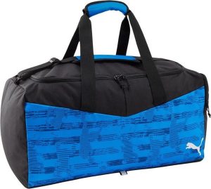 Torba podróżna Puma individualRISE Medium. Niebieskie torby podróżne i sportowe Puma, bez wzorów, z materiału, na ramię. Za 141,99 zł.