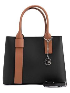 Mia Tomazzi Skórzana torebka "Argonne" w kolorze czarno-jasnobrązowym - 33 x 25 x 14 cm rozmiar: onesize. Brązowe torebki klasyczne Mia Tomazzi, bez wzorów, z materiału, przez ramię, bez dodatków. Za 454,45 zł.