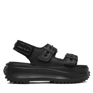 Sandały Converse. Czarne sandały Converse, bez wzorów, bez obcasa, na płaskiej podeszwie, bez zapięcia. Za 449,99 zł.