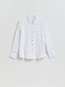 Koszula z wiskozą - czarny. Czarne koszule Reserved, l, bez wzorów, z lyocellu, bez kołnierzyka, bez ramiączek. Za 89,99 zł.