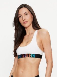 Calvin Klein Underwear Biustonosz top 000QF7831E Biały. Białe biustonosze Calvin Klein Underwear, s, bez wzorów, z bawełny, bez kołnierzyka, bez ramiączek. Za 109,99 zł.