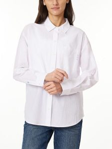 Scotch & Soda Koszula w kolorze białym rozmiar: L. Białe koszule Scotch & Soda, l, bez wzorów, z bawełny, bez kołnierzyka, bez ramiączek. Za 114,44 zł.