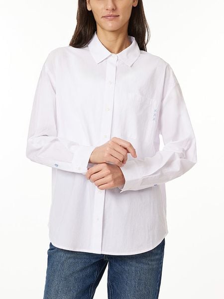 Scotch & Soda Koszula w kolorze białym rozmiar: L. Białe koszule Scotch & Soda, l, bez wzorów, z bawełny, bez kołnierzyka, bez ramiączek. Za 201,45 zł.