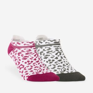 Skarpetki fitness Domyos niskie 2 pary. Brązowe skarpetki DOMYOS, bez wzorów, z dzianiny. Za 22,49 zł.