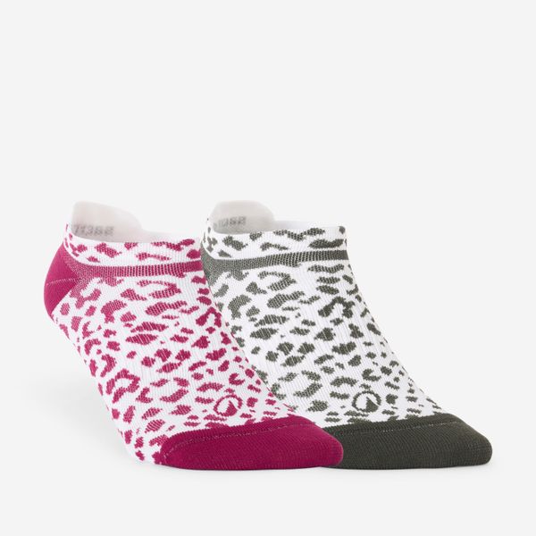 Skarpetki fitness Domyos niskie 2 pary. Brązowe skarpetki DOMYOS, bez wzorów, z dzianiny. Za 19,99 zł.