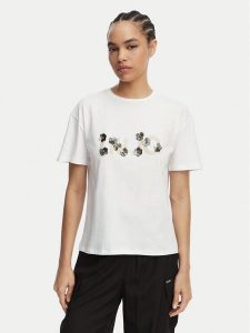 Liu Jo T-Shirt WA6238 JS923 Biały Regular Fit. Białe t-shirty Liu Jo, s, bez wzorów, z bawełny, bez kołnierzyka, bez ramiączek. Za 299,99 zł.