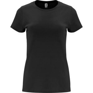 Damska Koszulka Z Krótkim Rękawem Capri. Czarne bluzki ROLY, xl, bez wzorów, sportowe, bez kołnierzyka, bez ramiączek. Za 31,99 zł.