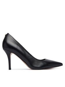 Guess Szpilki FLFPRN LEA08 Czarny. Czarne szpilki Guess, z aplikacjami, ze skóry, bez obcasa. Za 674,99 zł.
