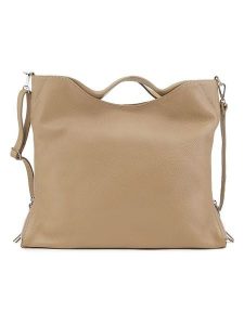 ORE10 Skórzana torebka "Molin" w kolorze beżowym - 39 x 33 x 13 cm rozmiar: onesize. Brązowe torebki klasyczne ORE10, bez wzorów, z materiału, przez ramię, bez dodatków. Za 347,99 zł.