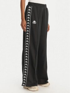 Kappa Spodnie dresowe Banda Malorie 37256WW Czarny Regular Fit. Czarne spodnie dresowe Kappa, xs, bez wzorów, z bawełny. Za 249,99 zł.