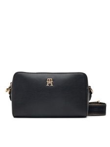Tommy Hilfiger Torebka Th Joy Camera Bag AW0AW19060 Czarny. Czarne listonoszki TOMMY HILFIGER, bez wzorów, ze skóry, bez dodatków. Za 409,99 zł.