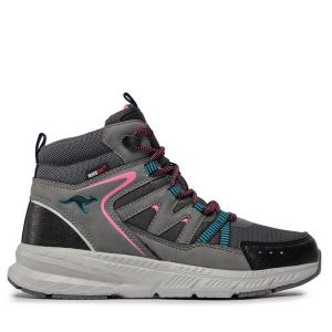 Trapery KangaRoos. Szare buty zimowe KangaROOS, bez obcasa, bez zapięcia. Za 329,99 zł.