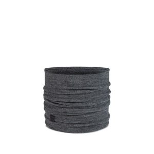 Komin z wełny merino Merino Fleece. Szare szaliki Buff, bez wzorów, z elastanu. Za 137,49 zł.
