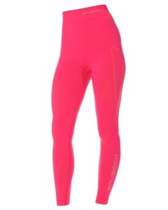 Termoaktywne damskie legginsy narciarskie Thermo. Czerwone legginsy Brubeck, bez wzorów, z dzianiny, długie. Za 149,99 zł.