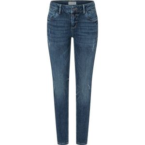 Timezone Dżinsy "Sanya" - Skinny fit - w kolorze granatowym rozmiar: W31/L28. Niebieskie jeansy Timezone, z aplikacjami. Za 105,14 zł.