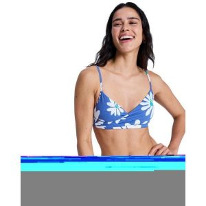 Stanik bikini typu bralette dla Kobiety PRINTED ESSENTIALS Niebieski. Niebieskie bikini Roxy, bez wzorów, z elastanu. Za 169,99 zł.