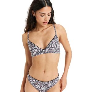 Trójkątny stanik bikini dla Kobiety INTO THE SUN Czarny. Czarne bikini Roxy, bez wzorów, z elastanu. Za 139,99 zł.
