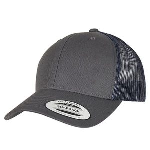 Dwukolorowa Czapka Trucker Retro. Brązowe czapki FLEXFIT, bez wzorów, retro. Za 53,99 zł.